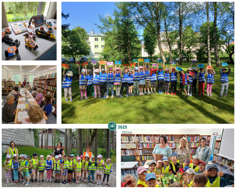 kolāža par  vanagžu bibliotēkas pasākumiem
