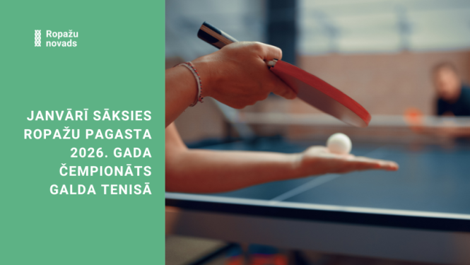 2026. gadā deviņos posms tiks aizvadīts Ropažu pagasta atklātais čempionāta galda tenisā