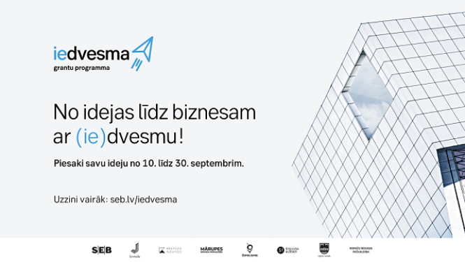 8. septembrī notiks vebinārs par grantu programmu (ie)dvesma