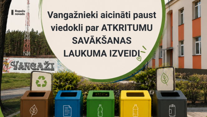 aptauja par atkritumu šķirošanas laukuma izveidi, afiša