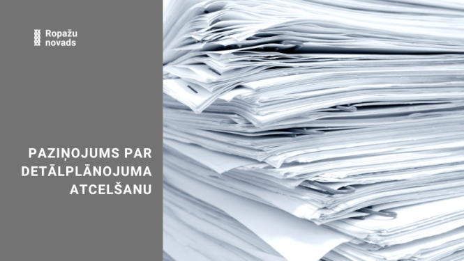 Paziņojums par detālplānojuma atcelšanu