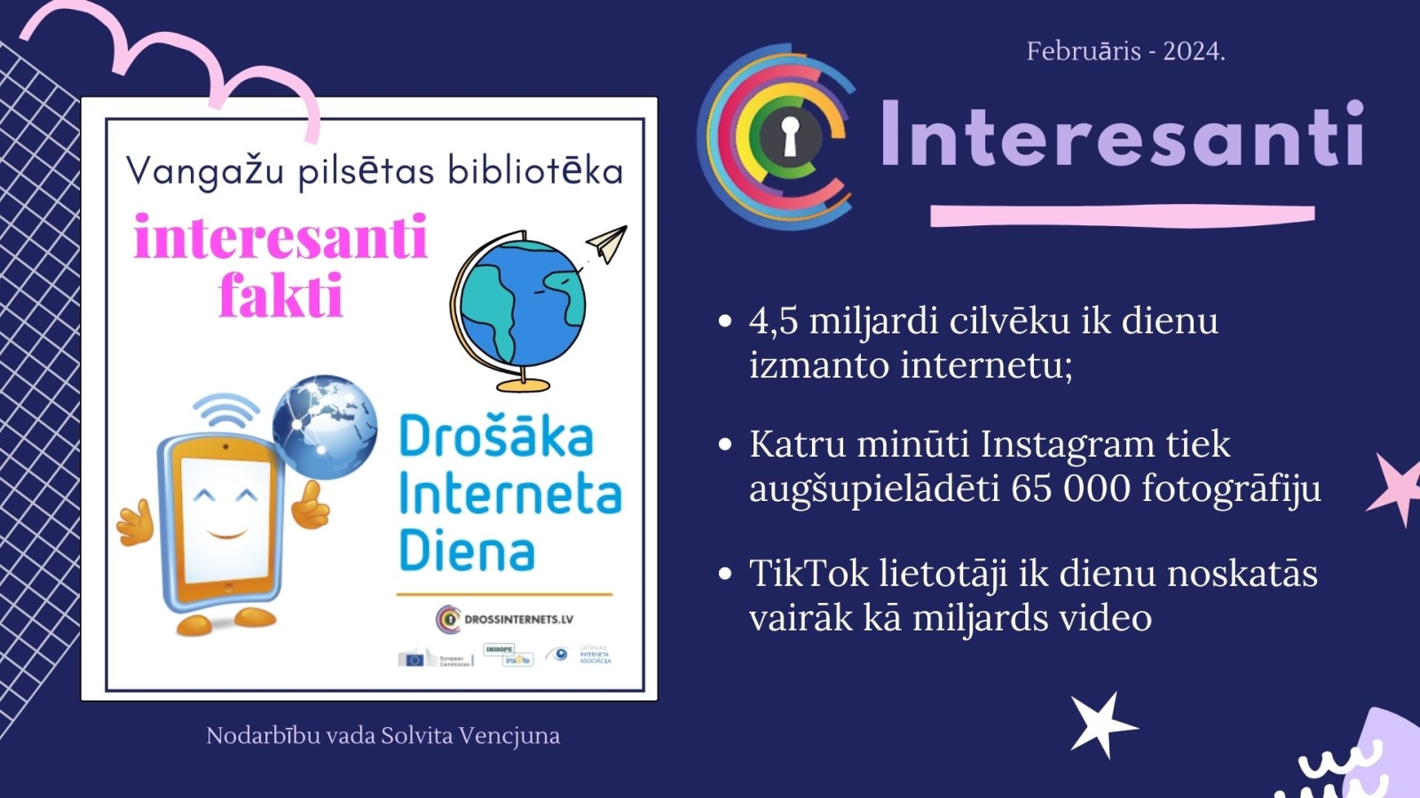 Droša interneta diena Vangažu bibliotēkā