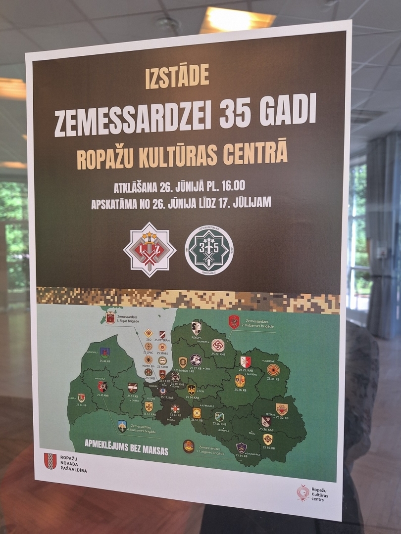 Izstādes "Zemessardzei 35 gadi" atklāšana