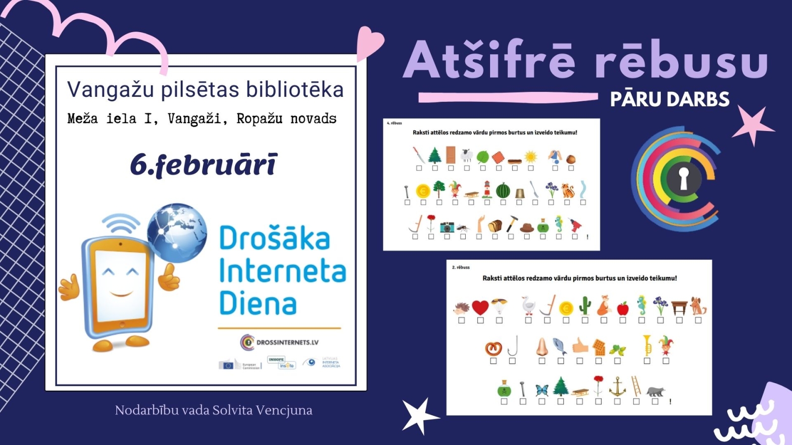 Droša interneta diena Vangažu bibliotēkā