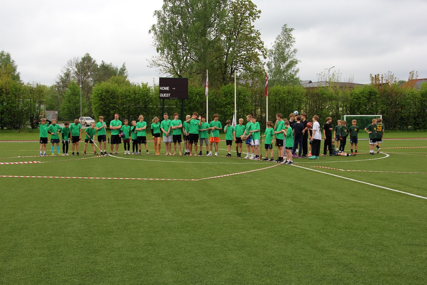 Latvijas Jaunatnes olimpiādes lāpas nodošana Ropažu novadā