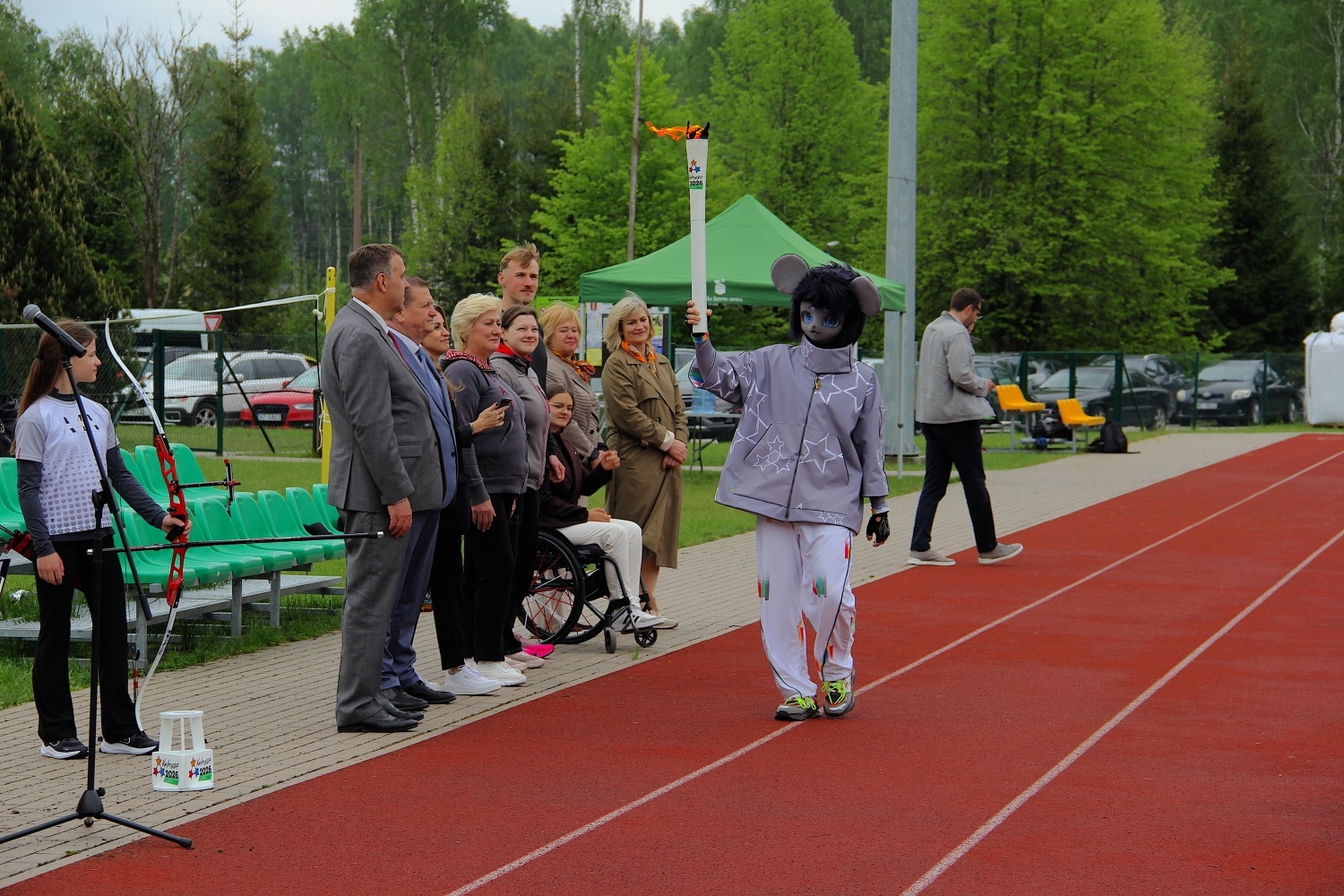 Latvijas Jaunatnes olimpiādes lāpas nodošana Ropažu novadā