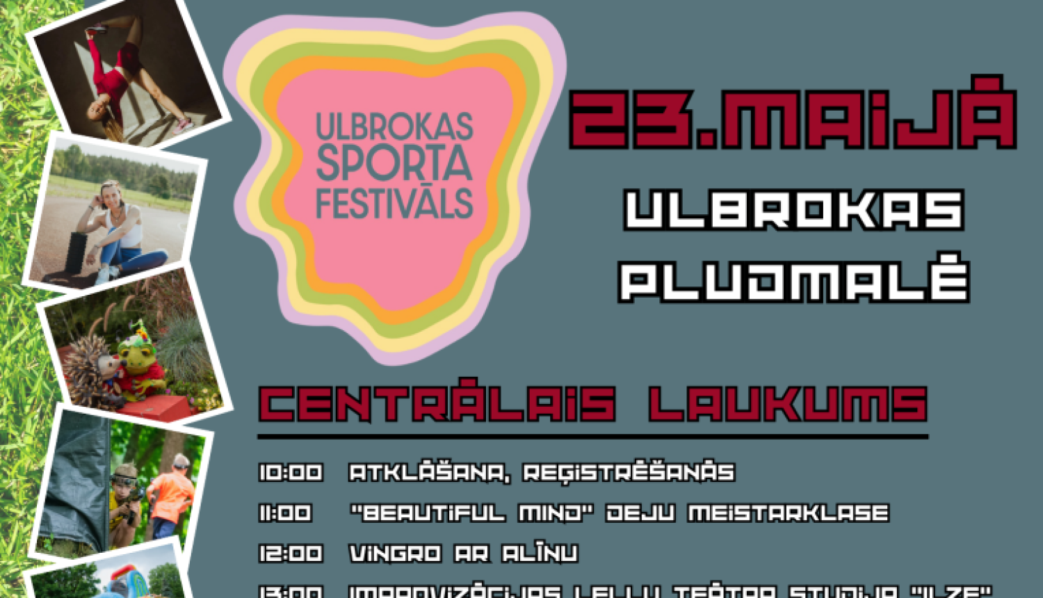 Ulbrokas sporta festivāls, afiša