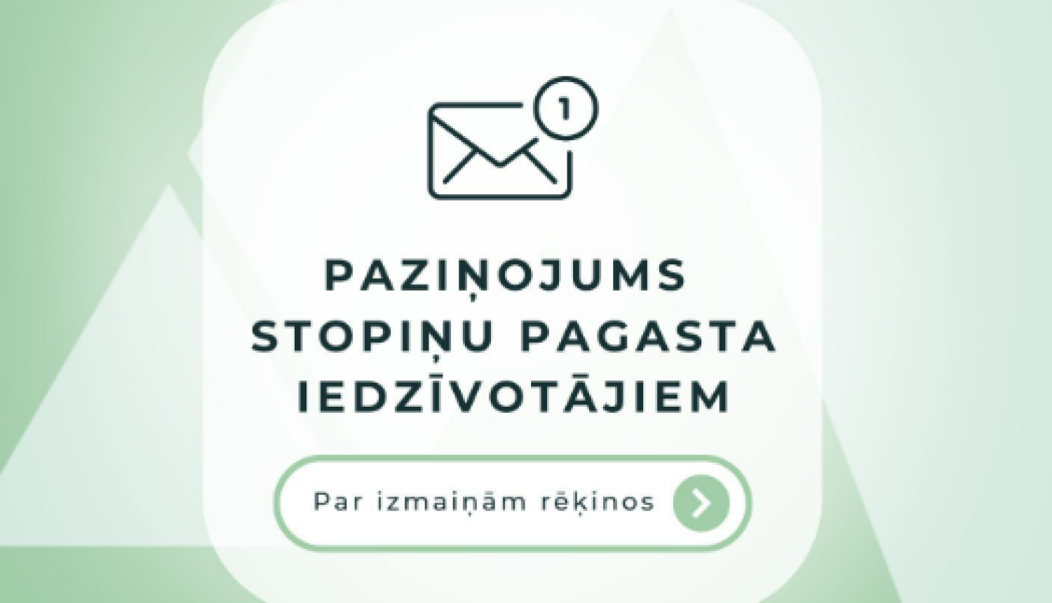 paziņojums uz zaļa fon