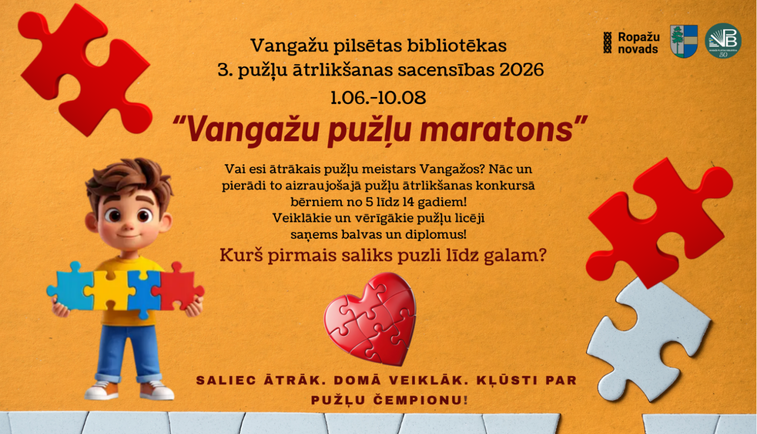 Vangažu puzļu maratons, afiša