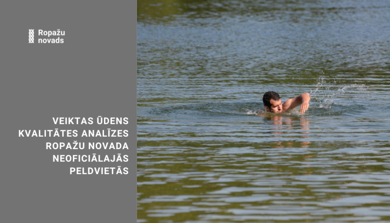 peldvieta, vīrietis peld ezerā