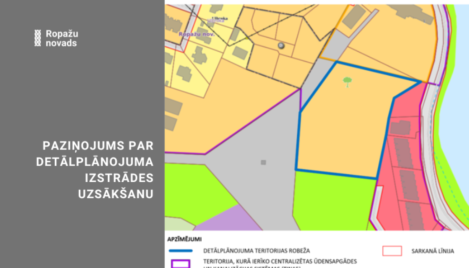 Paziņojums par detālplānojuma uzsākšanu Ulbrokā