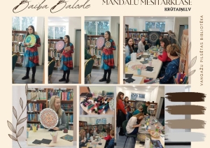 Mandalu meistarklase Vangažu pilsētas bibliotēkā, 07.03.2024.