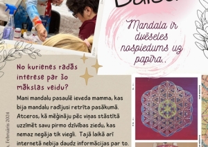 Baibas Balodes mandalu izstāde “Dzīvības zieds” Vangažu pilsētas bibliotēkā