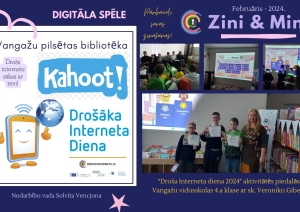 Droša interneta diena Vangažu bibliotēkā
