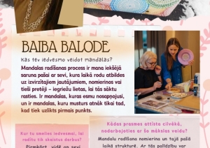 Baibas Balodes mandalu izstāde “Dzīvības zieds” Vangažu pilsētas bibliotēkā