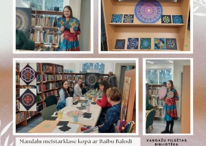Mandalu meistarklase Vangažu pilsētas bibliotēkā, 07.03.2024.