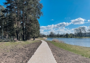 celiņš pie Ulbrokas ezera 