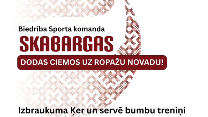 Ķer un servē bumbu izbraukuma treniņi Ropažu novadā, afiša